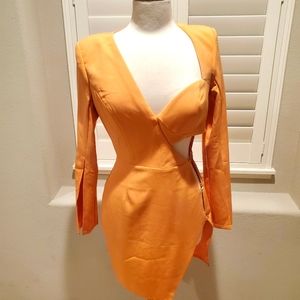 Orange bustier dress